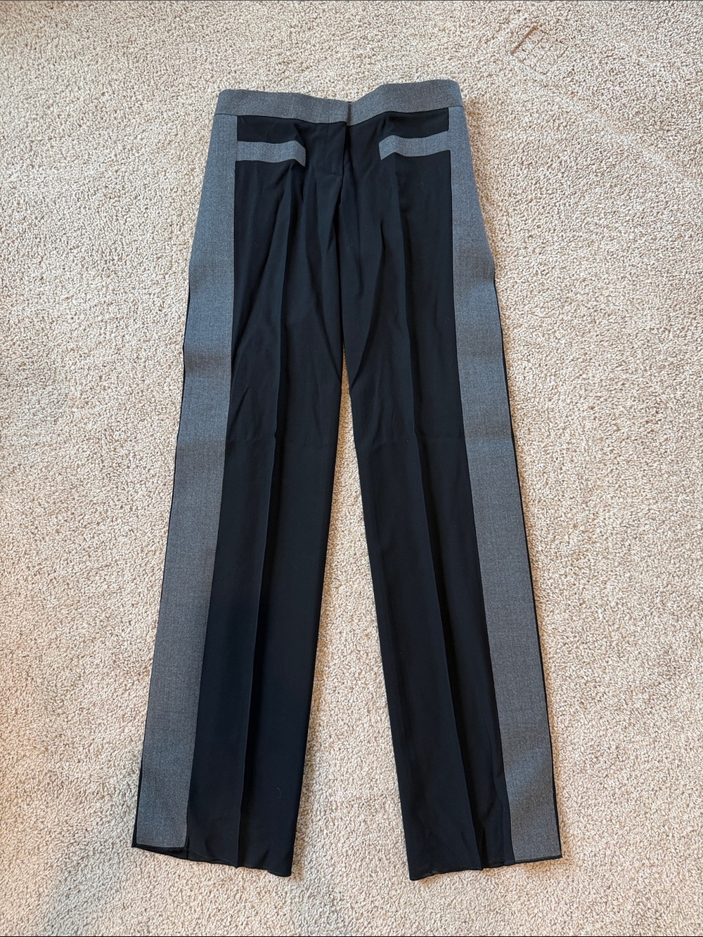 Viktor & Rolf Black Trousers with Gray Side Panels size 38